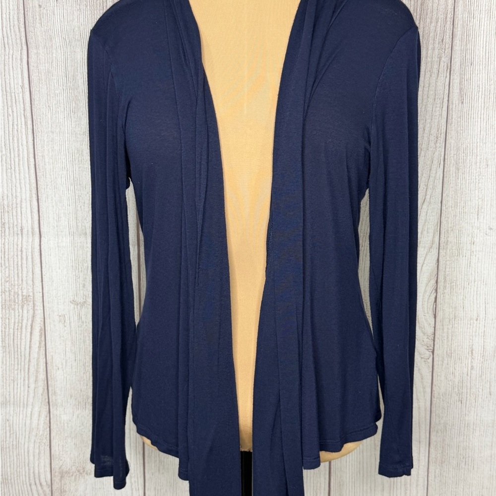 Navy Blue Open Front Cardigan